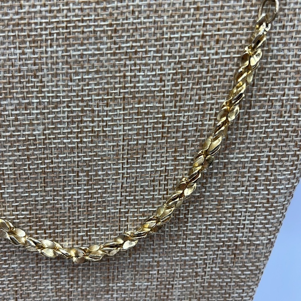 Vintage Nugget Necklace Gold Tone Chain 22” Chunky Bold Big Statement Unisex